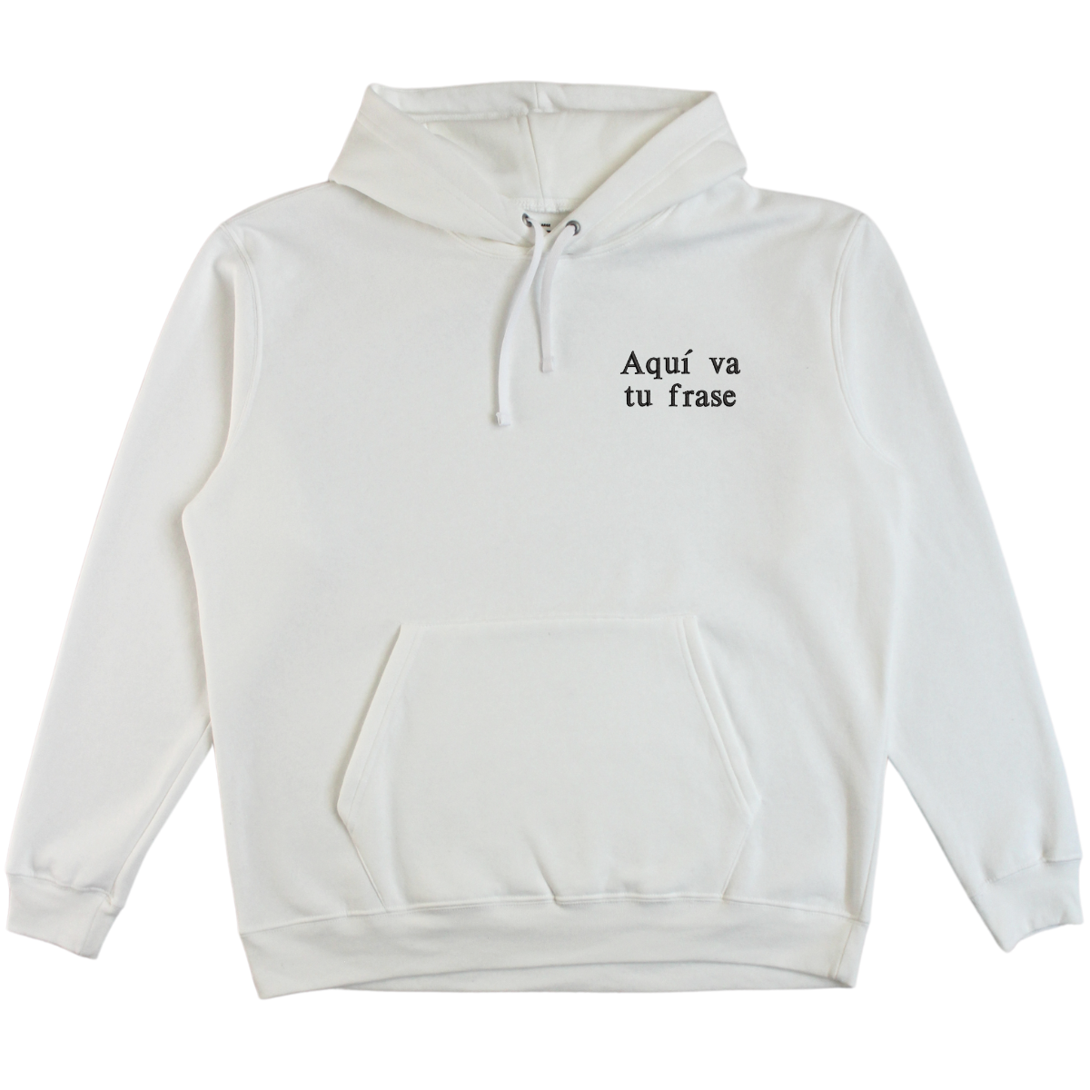 Hoodie con frase personalizada