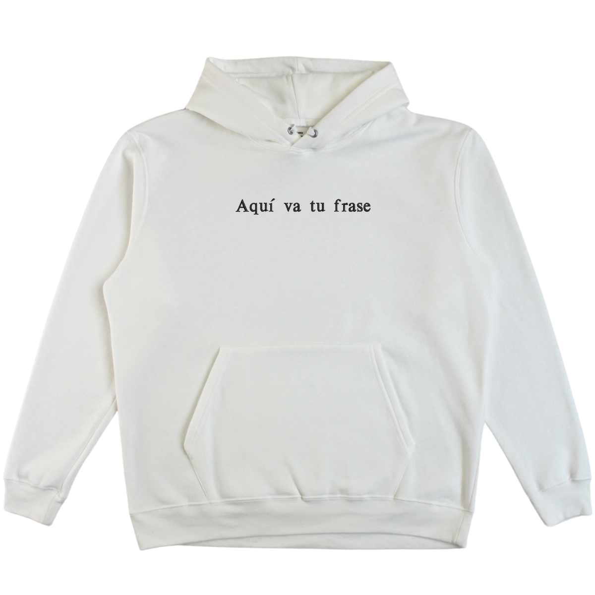 Hoodie con frase personalizada